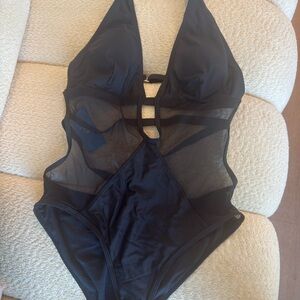 Cupshe Black Mesh Swimsuit